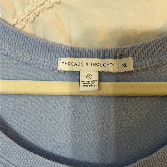 Threads 4 Thought Light Blue Long Sleeve Tunic Sweatshirt - Picture 2 of 8